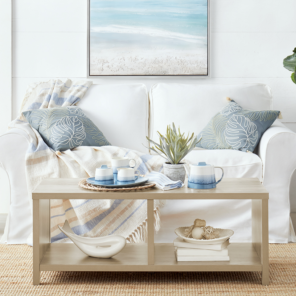 Living room decorated for Christmas